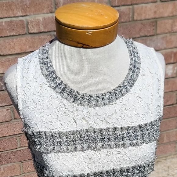 J Crew lace striped top - Picture 2 of 7